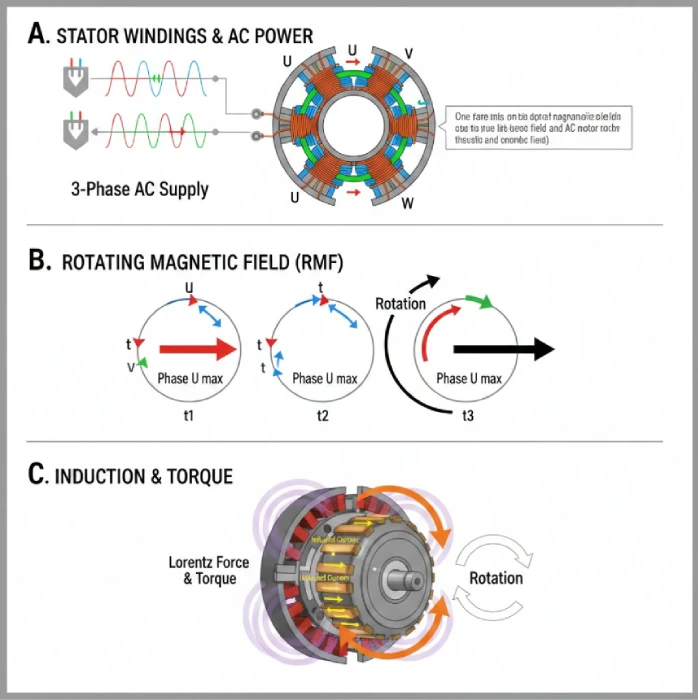 how does an ac fan work