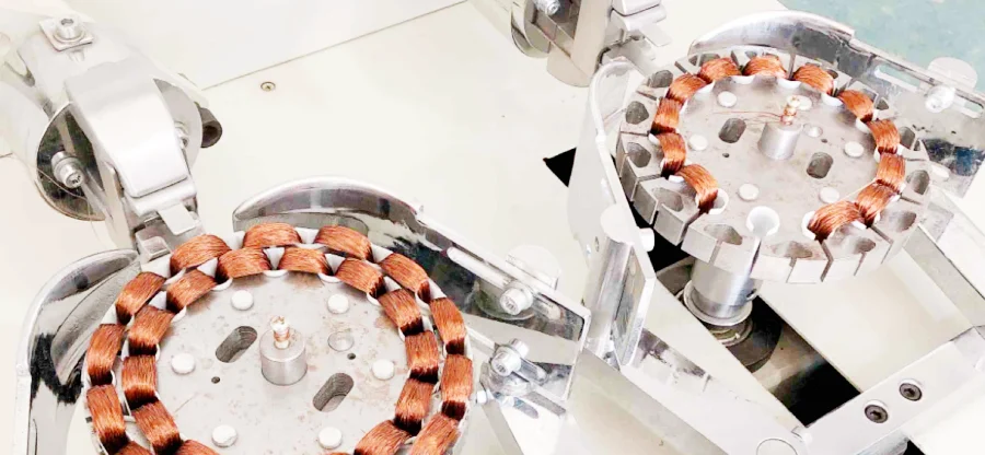 cooling fan motor winding and assembly