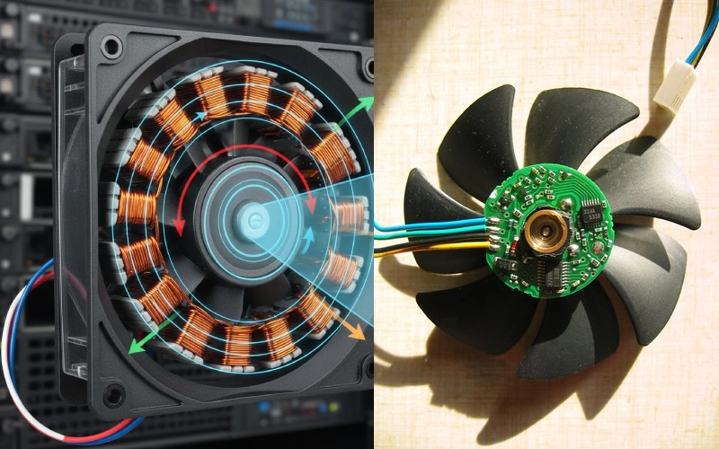 how does a 4 wire axial ac fan work