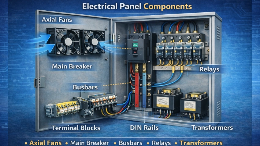 what are electrical panel components