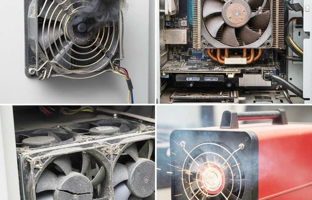 happens to an overheated fan motor