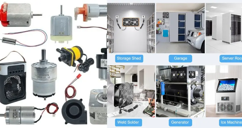 applications of 12v dc fan speed control
