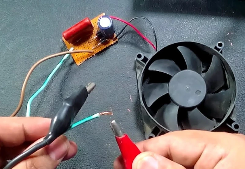 connect dc fan to ac power step by step