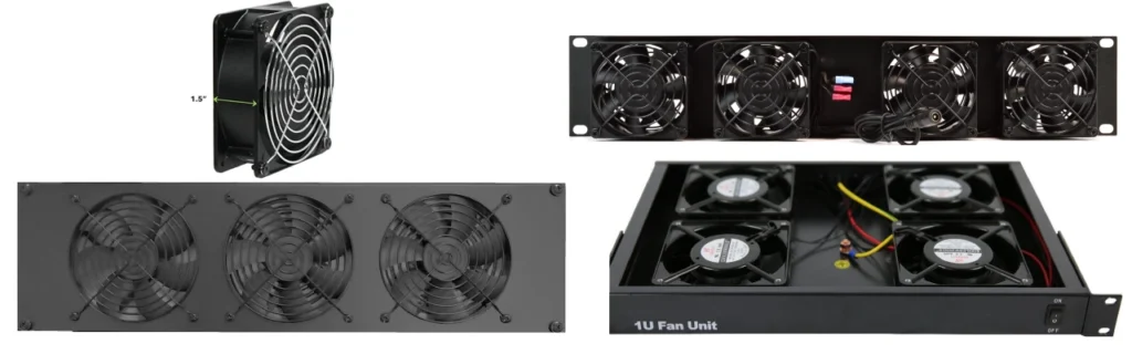 data rack fan families by u height