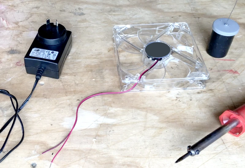 how to connect dc fan to ac power