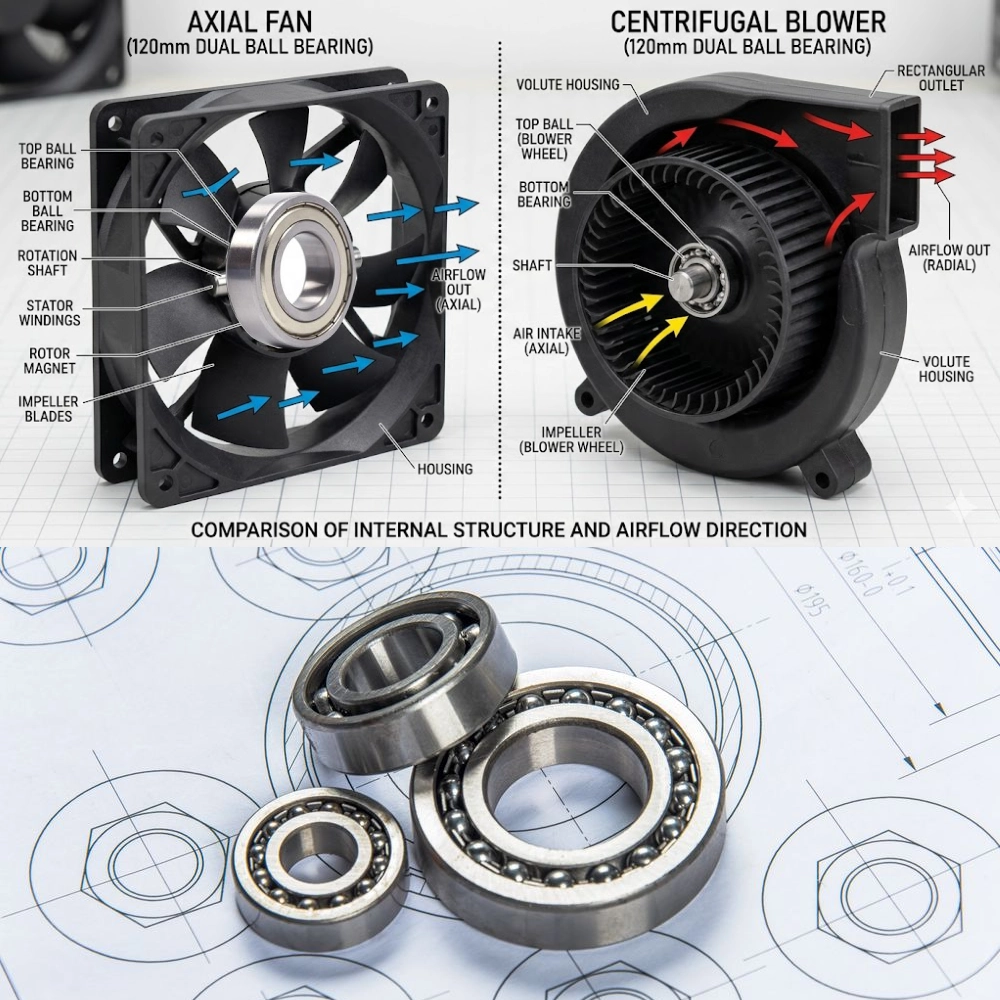 120mm ball bearing fan