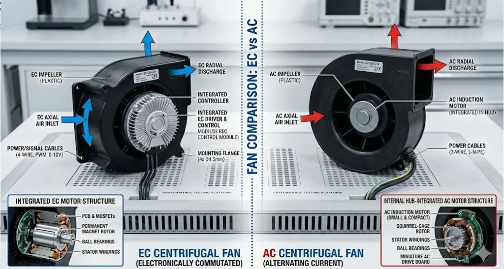 ec centrifugal fan vs ac centrifugal fan