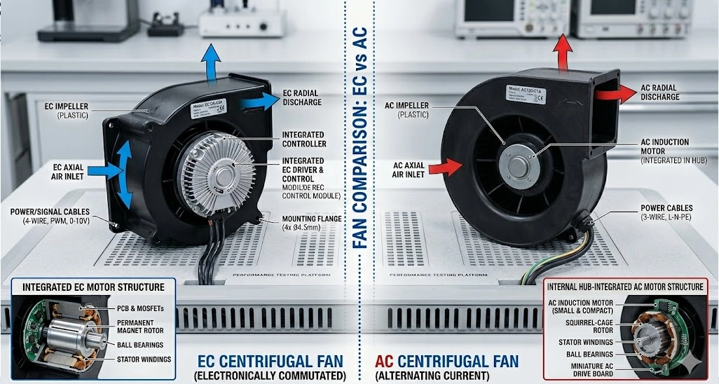 ec centrifugal fan vs ac centrifugal fan