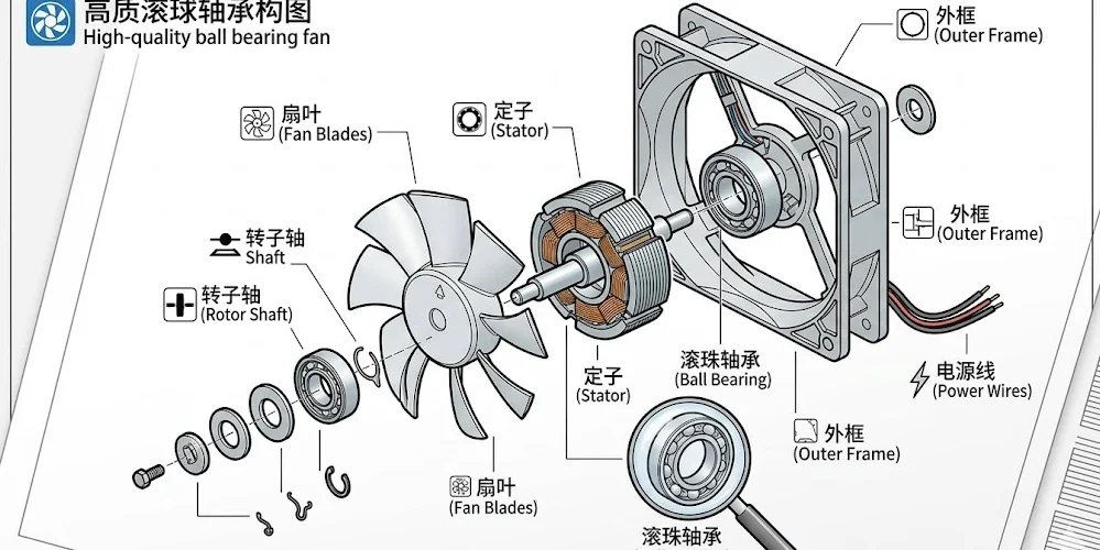 how to choose a ball bearing fan manufacturer