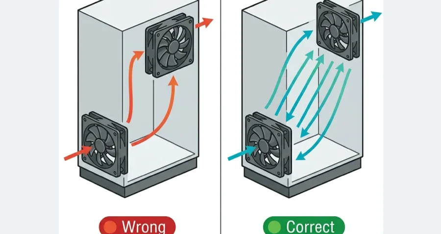 proper layout exhaust fans