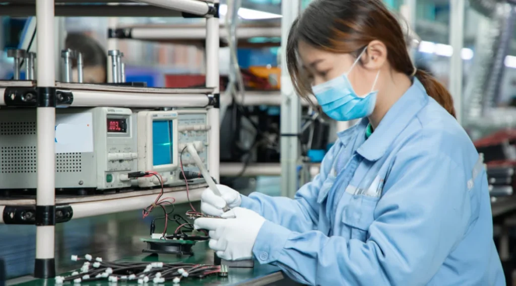 test bench with fans