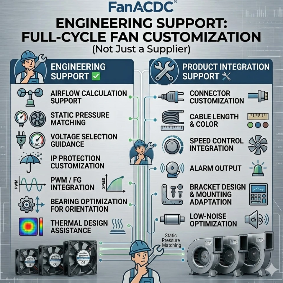 cooling fan product integration and engineering support