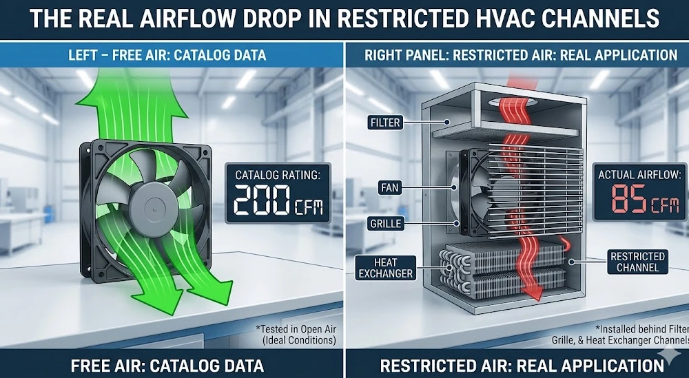 fan selection for hvac modules and airflow units