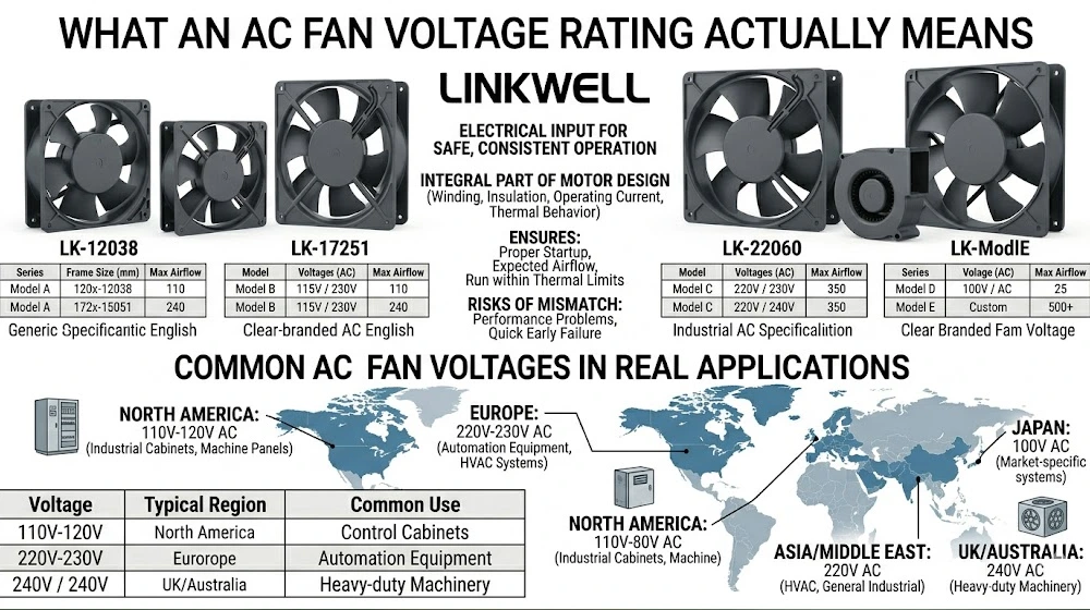 what voltage does an ac fan use