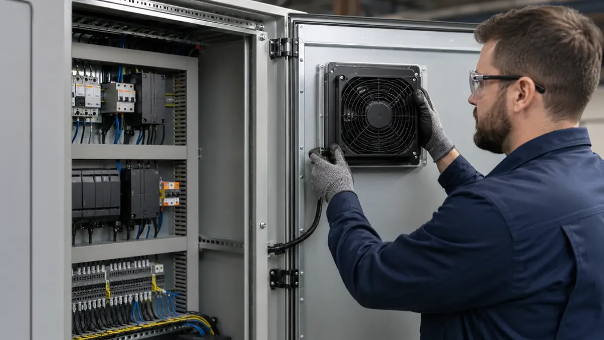 how to install a cabinet fan