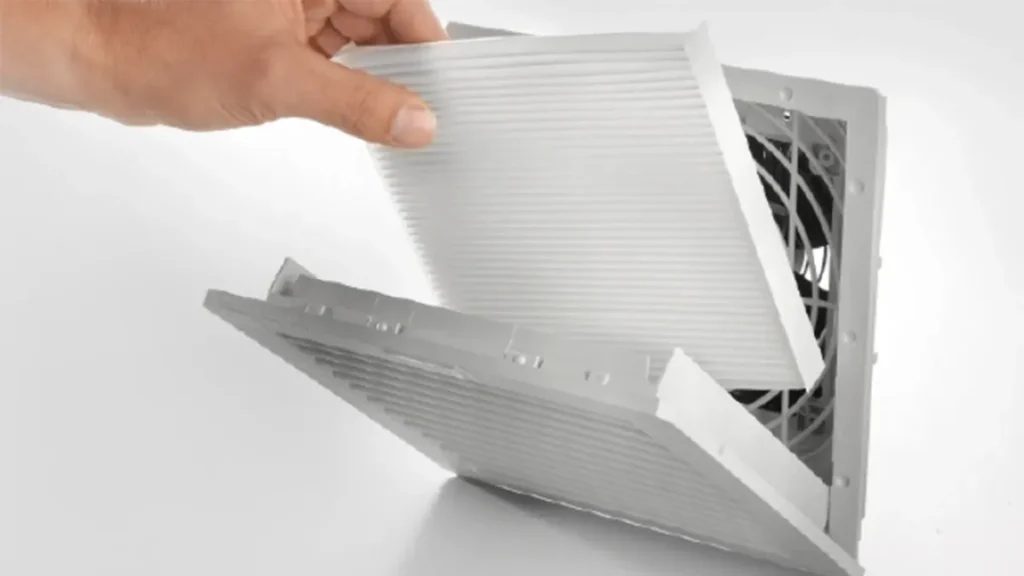 electrical cabinet fan filter installation