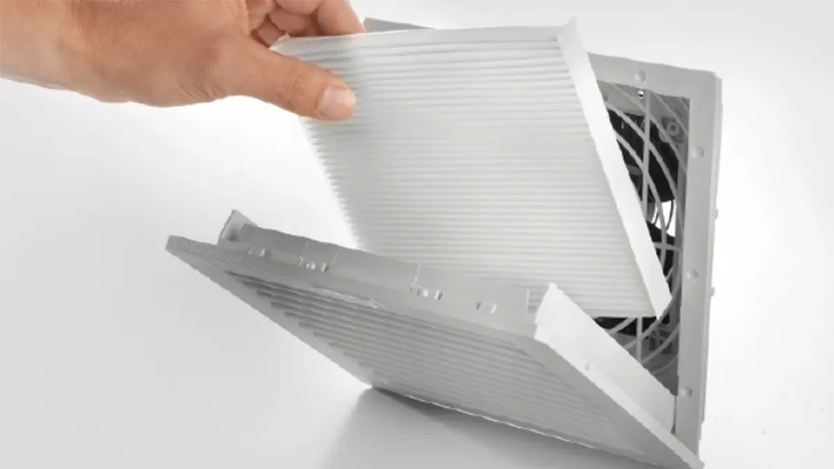 electrical cabinet fan filter installation
