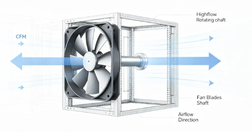 how does an ac axial fan work