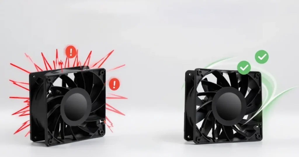 axial fan noise reduction