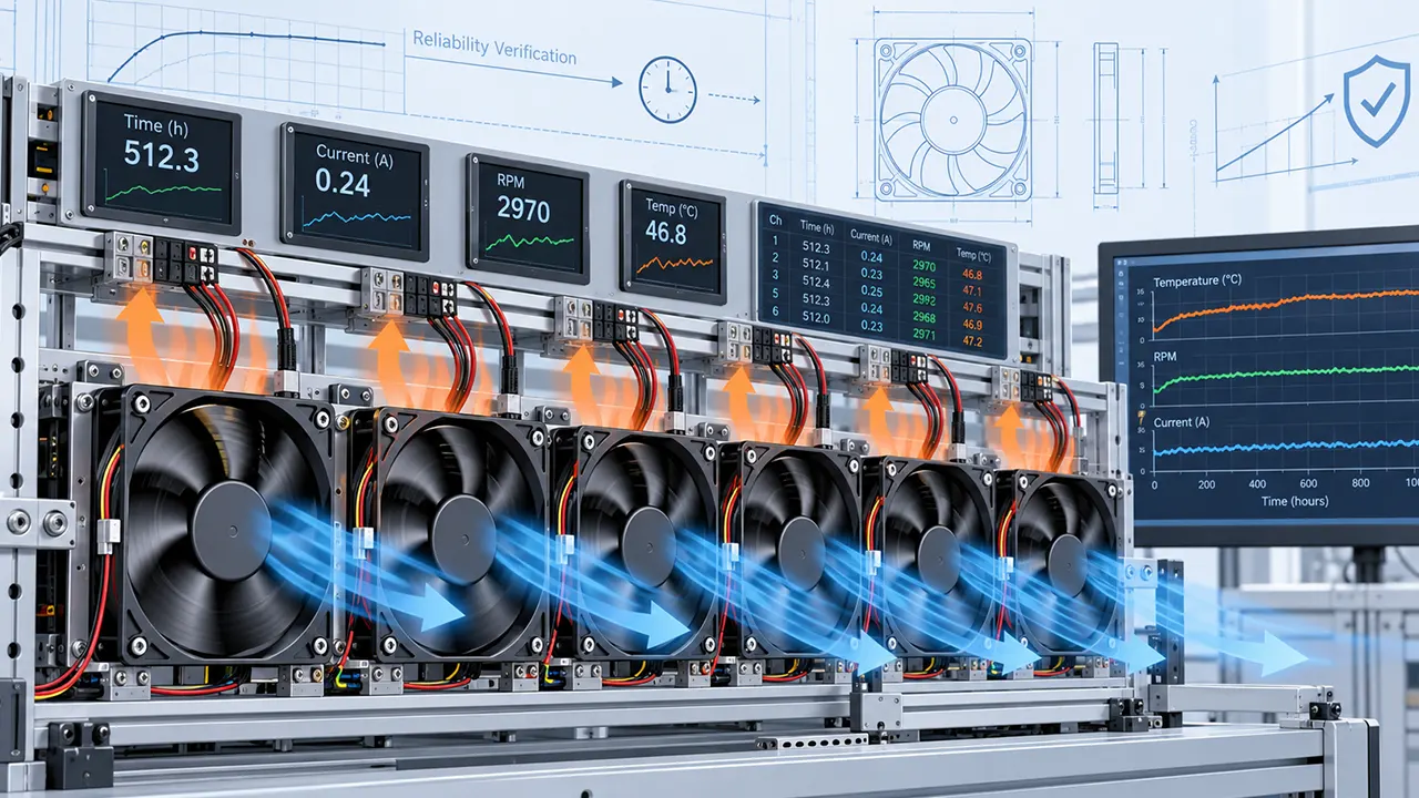 cooling fan burn in test