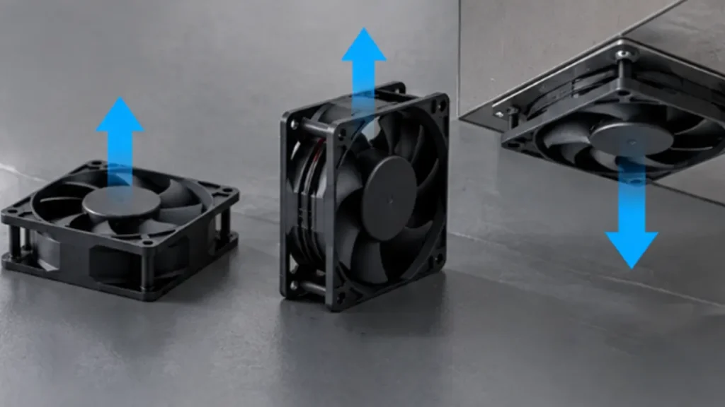 cooling fan mounting orientation