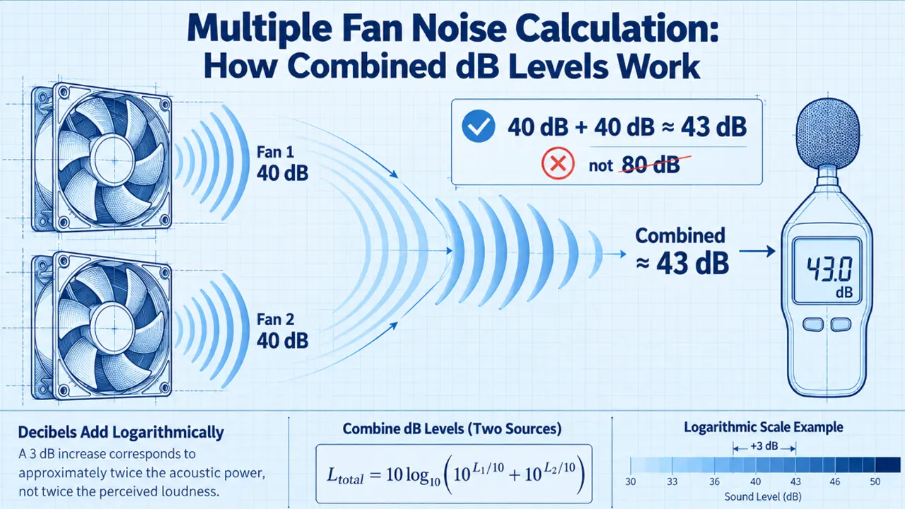 multiple fan noise calculation